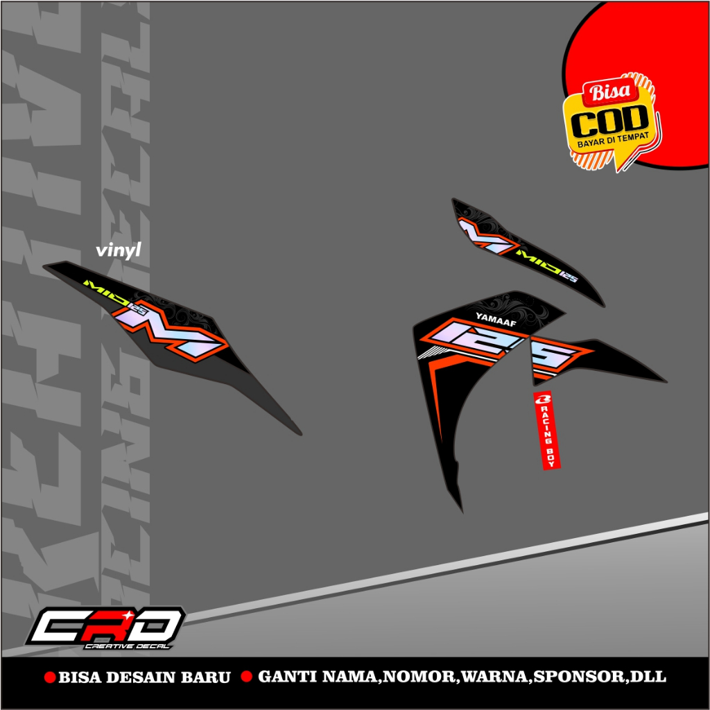 Stiker MIO M3 / MIO Z / MIO 125 Striping Standar MIO M3 / MIO Z / MIO 125 Premium Racing