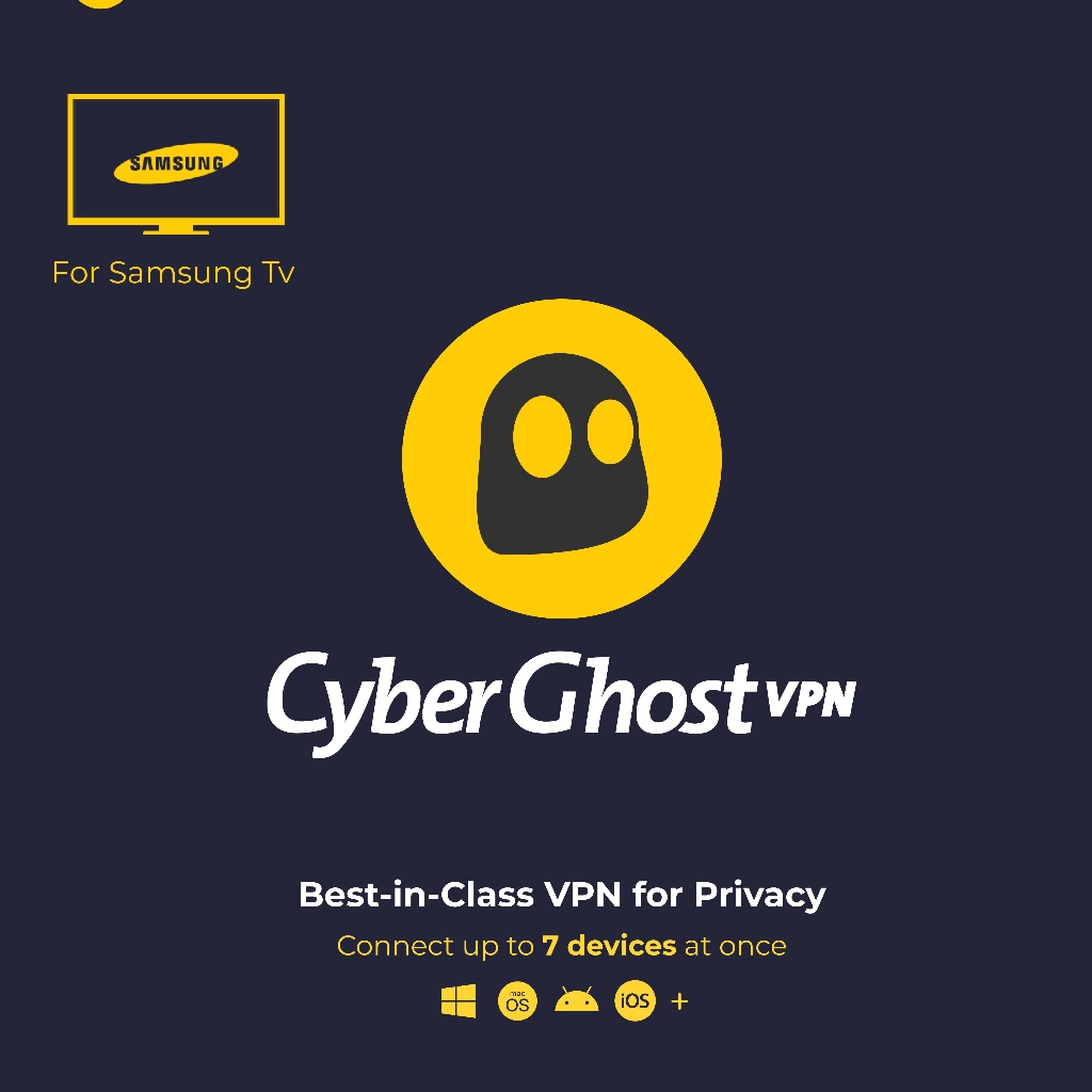 For Samsung TV Software CyberGhost VPN Original 7 Device 1 Year