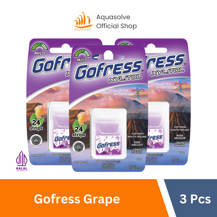 

[BUNDLE] Gofress Xylitol Grape Permen Mint Penyegar Nafas (3 Pcs)