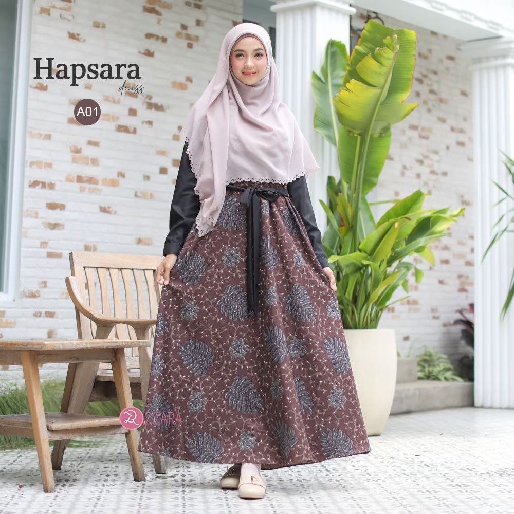 HAPSARA DRESS || Gamis Batik Original by Zizara