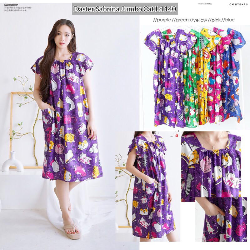 Daster Rayon LD 140 / Daster Sabrina Jumbo Cat