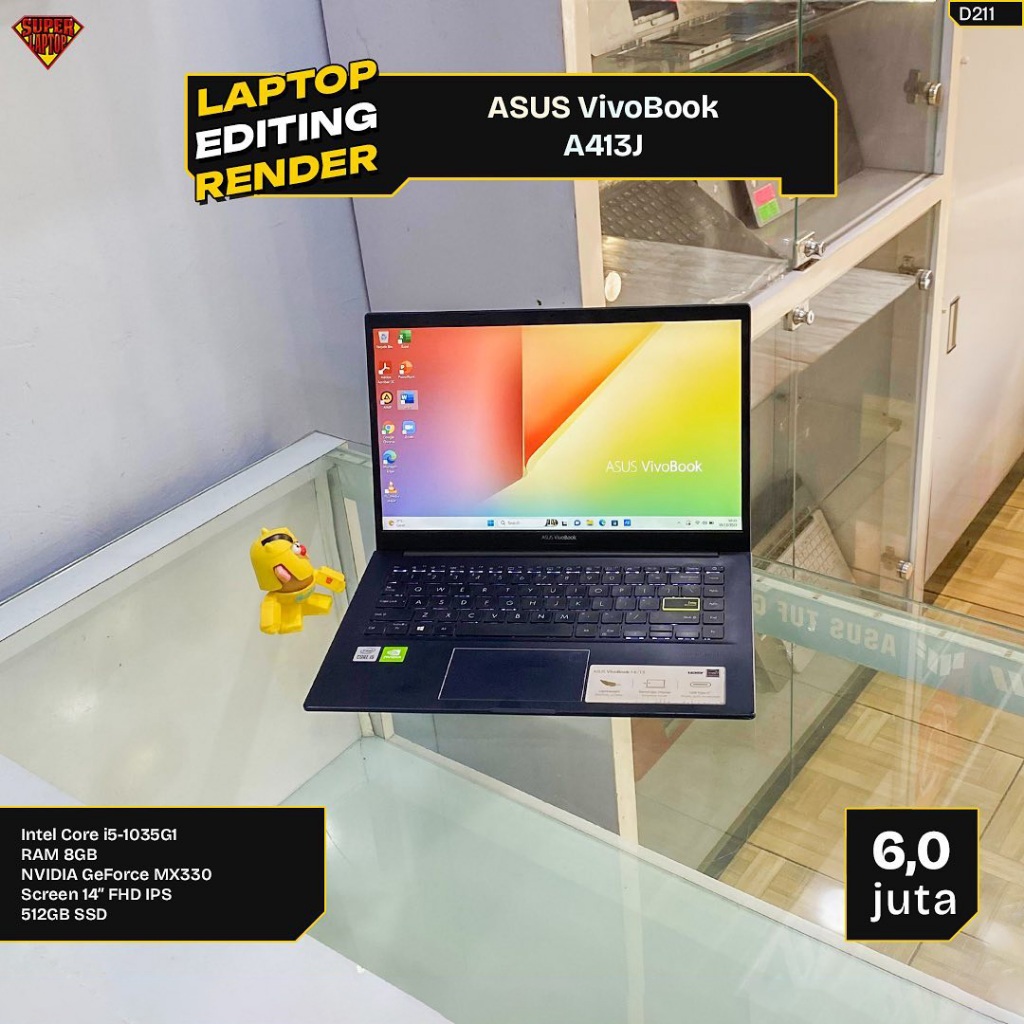 Laptop ASUS VivoBook K413E Intel Core i5-1035G7 RAM 8GB SSD 512GB