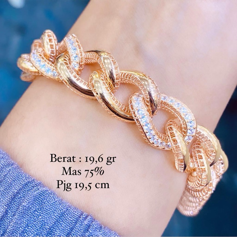 gelang emas rantai model terbaru 01 75%