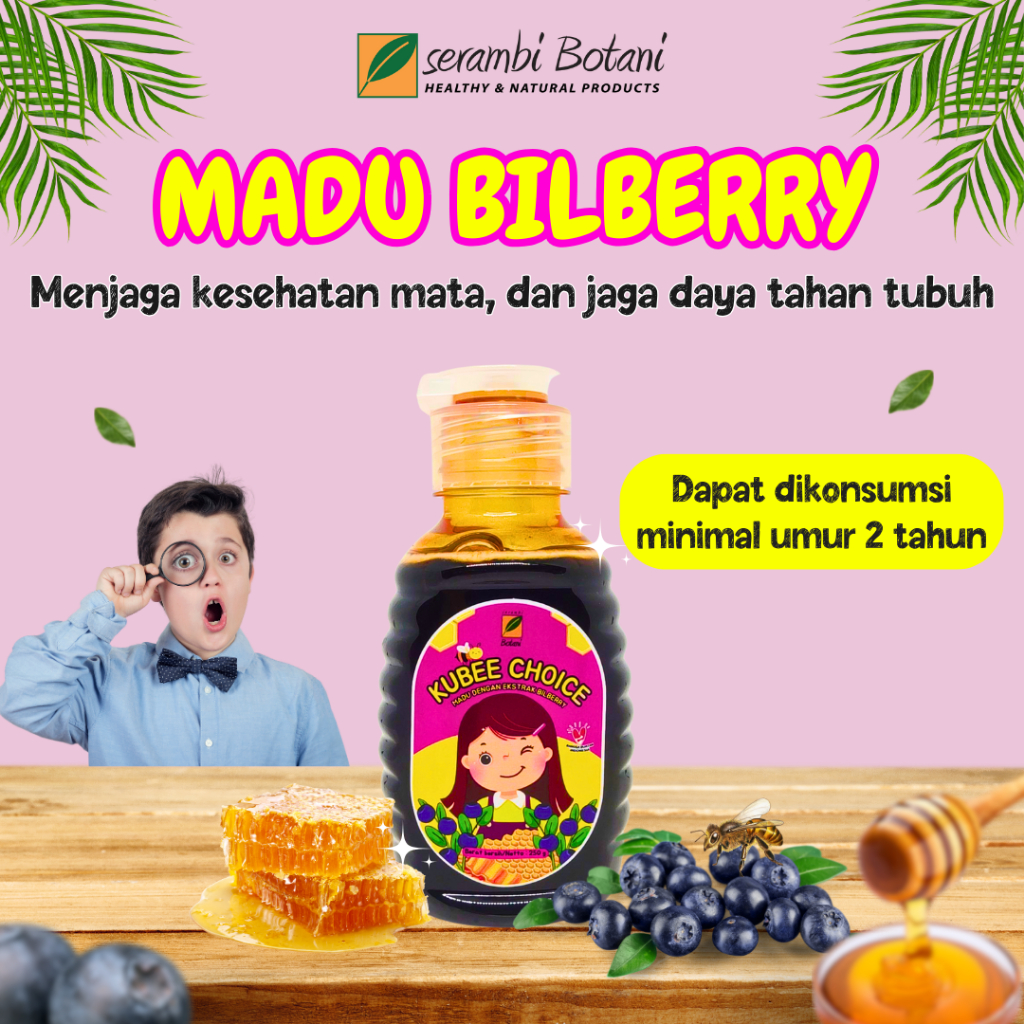 

Madu Vitamin Mata - Madu Bilberry 250gr Serambi Botani