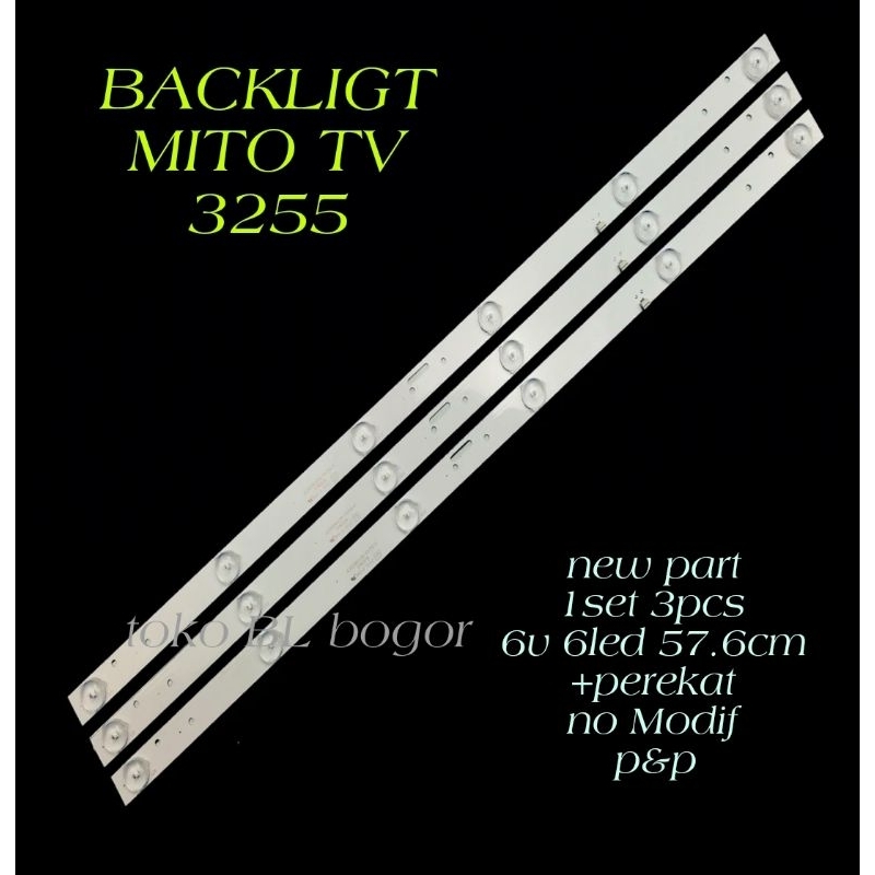 lampu led bl backlight tv mito 3255 6led 6k