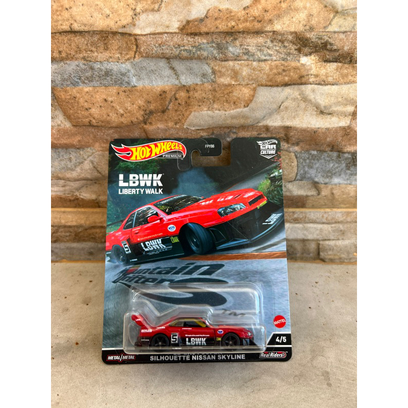 Hot wheels Premium Nissan R34 LBWK merah