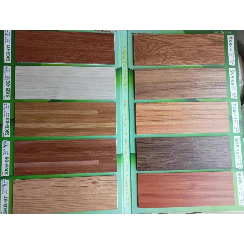 LANTAI SPC KANGBANG MOTIF KAYU TEBAL 5MM - VOL/BOX 2,2M2 ANTI RAYAP