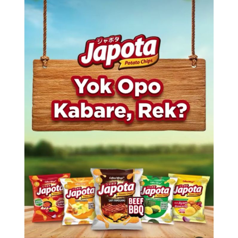 

Japota Keripik Kentang Umami japanese seaweed | nipis pedas | honey butter | sapi panggang 68 g