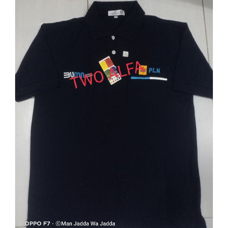 KAOS BUMN PLN POLO SHIRT BUMN PLN BAJU PLN SERAGAM PLN FULL BORDIR.