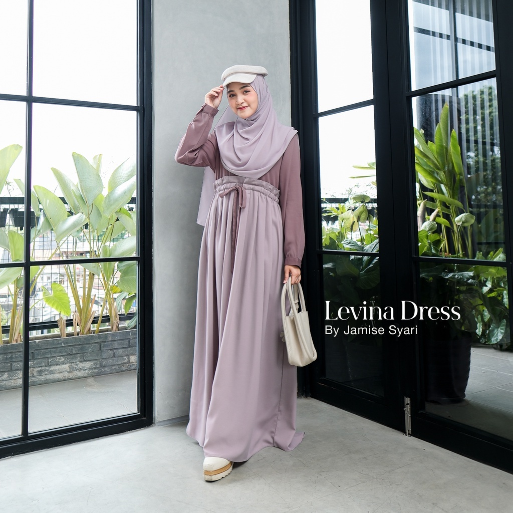 Jamise | Levina Dress (woodrose ukuran xs) (new)