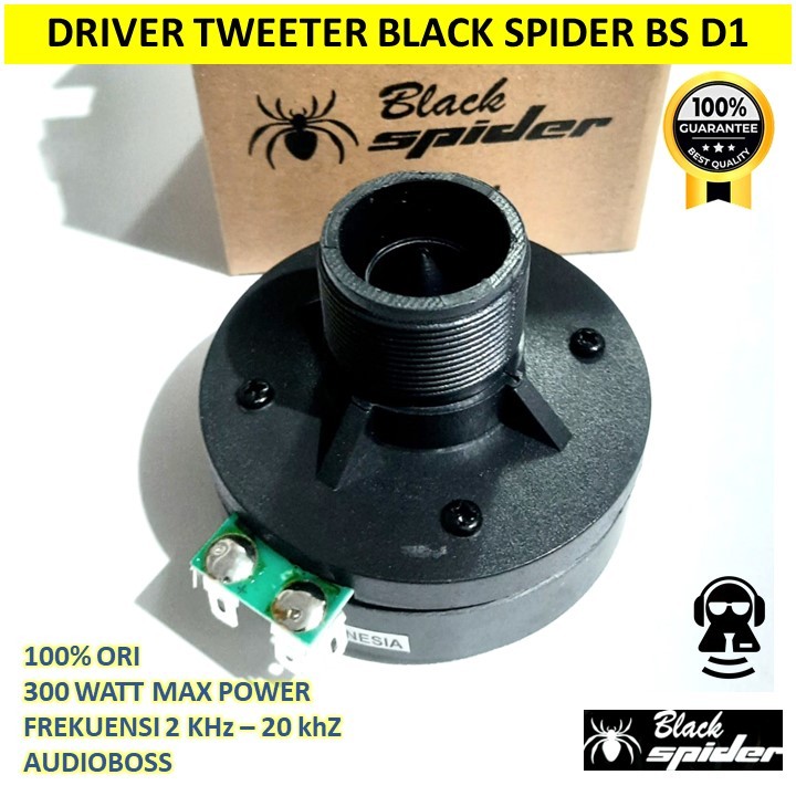 Driver Tweeter Black Spider BS D1 300 Watt Treble Tuiter Lapangan Black Spider BS D1