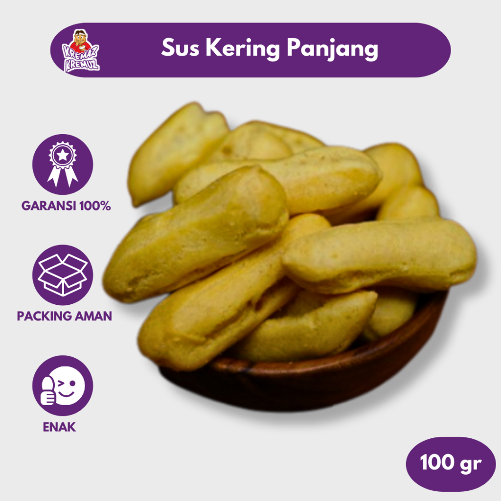 

SUS KERING PANJANG / SOES LONJONG CAMILAN ENAK 100gr-200gr