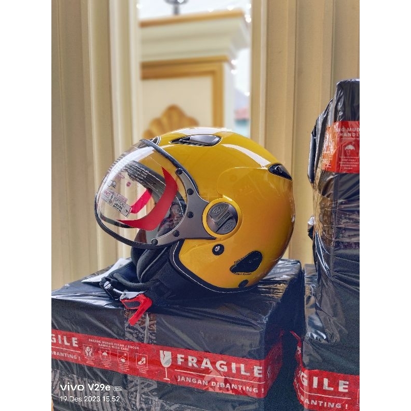 HELM KYT ELSICO KUNING PULL WARNA ORIGINAL