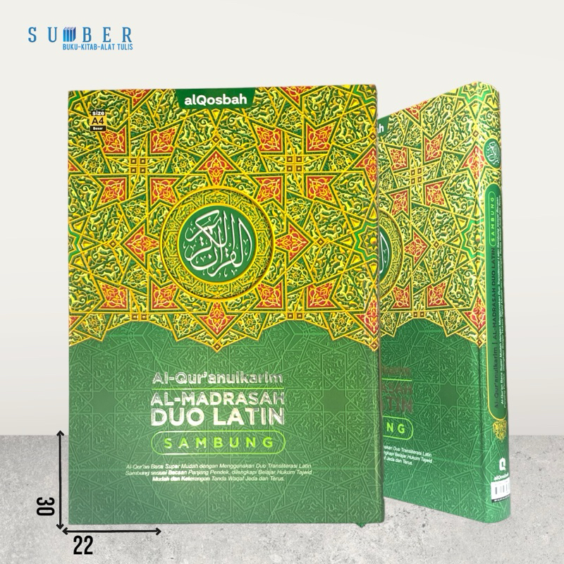 Al Quran / Alquran Duo Latin Al Qosbah - Size A4 / Besar