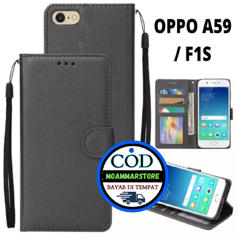 CASING / CASE KULIT FOR OPPO F1S  OPPO A59 - CASING DOMPET- COVER