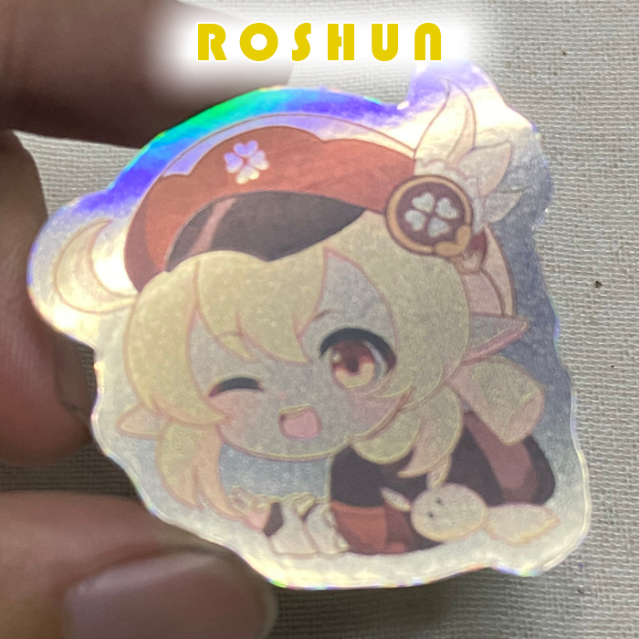 

Roshun Stiker Hologram Sticker Genshin Impact Klee