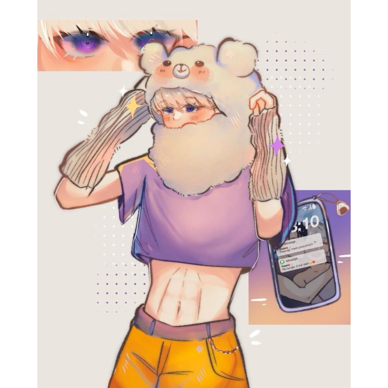 art print persegi panjang jjk vol 0