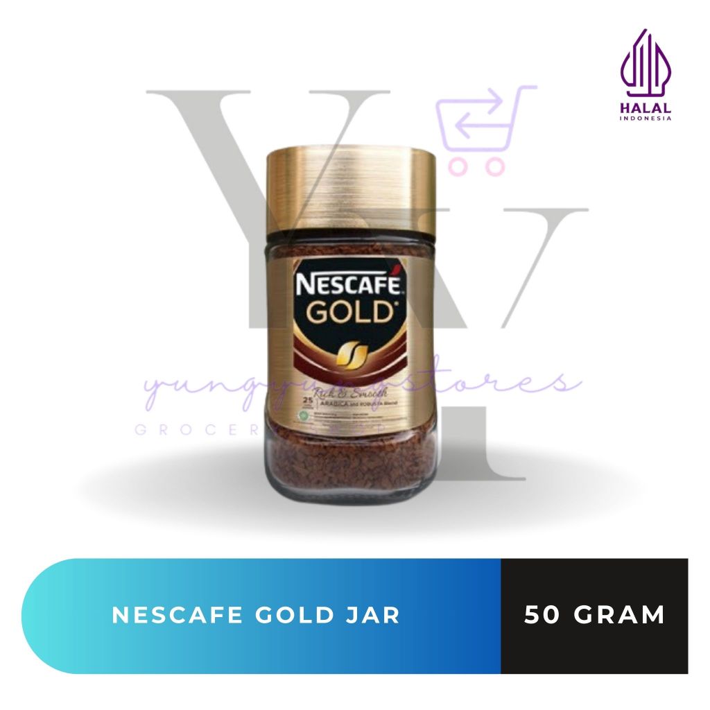 

Nescafe Gold Rich and Smooth Blend Kopi Instant Hitam Jar 50 gram