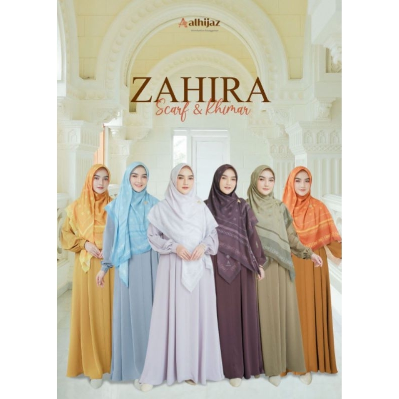 ZAHIRA by ALHIJAZ (Ready stok)/ GAMIS set SCARF & Set KHIMAR/GAMIS SYAR'I CANTIK ELEGAN