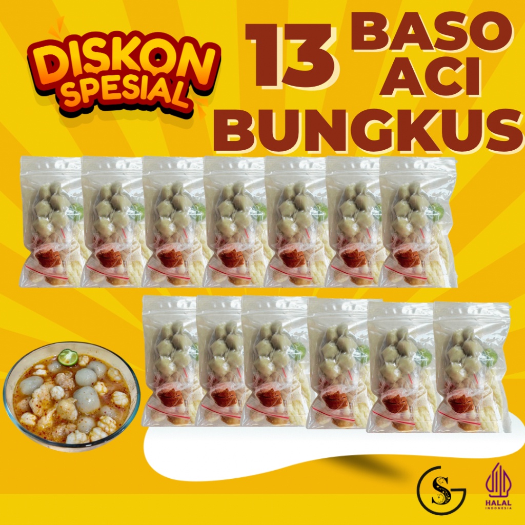 

1212 COD 13 BUNGKUS BASO ACI SI HEMAT BANGET