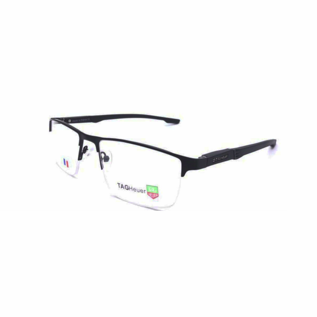 Frame KACAMATA TAG HEUER HALF TH8537 Sporty Pria Rimless Senur Gantung