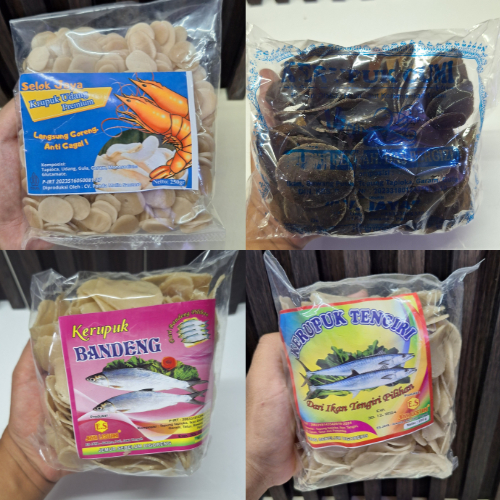 

Kerupuk/Krupuk Cumi/Bandeng/Ikan Tengiri/Udang Mentah Khas Juwana Pati 250gram