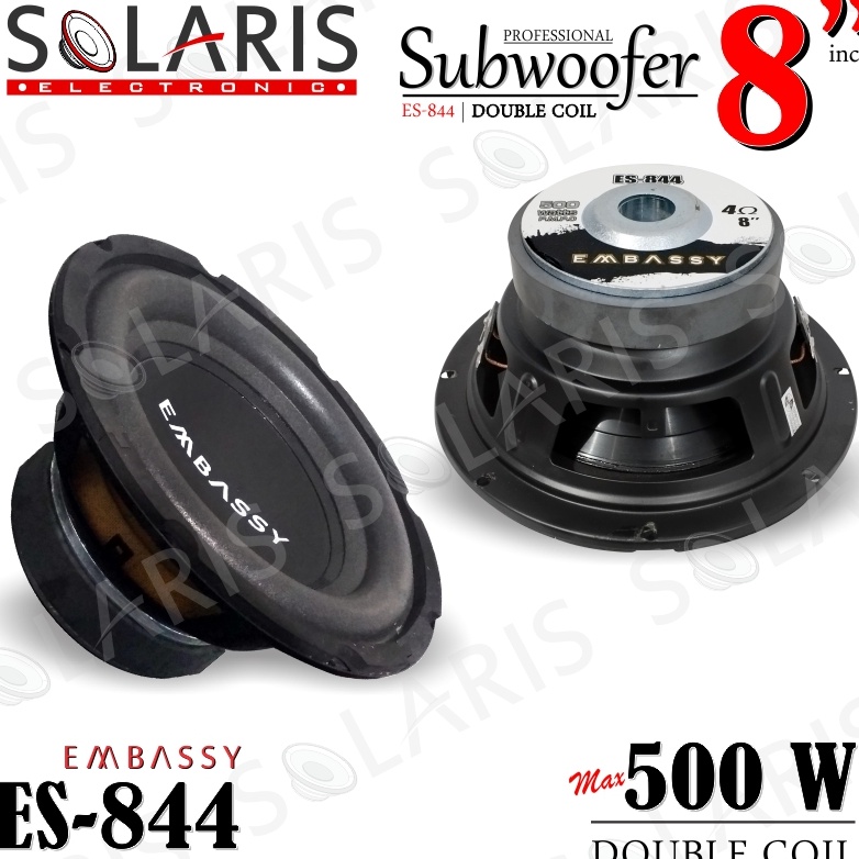 Terlaku SUBWOOFER 8 Inch EMBASSY 5 Watt ES844 DOUBLE MAGNET BSESAR