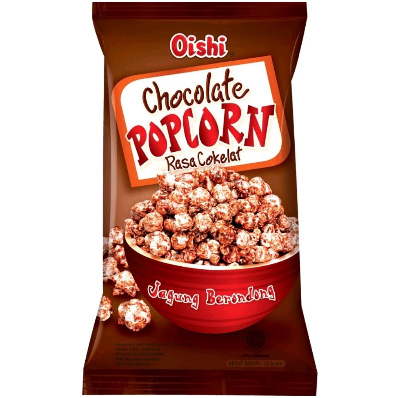 

oishi popcorn snack jaung aneka rasa vatian rasa Belgian butter with cheese coklat carame