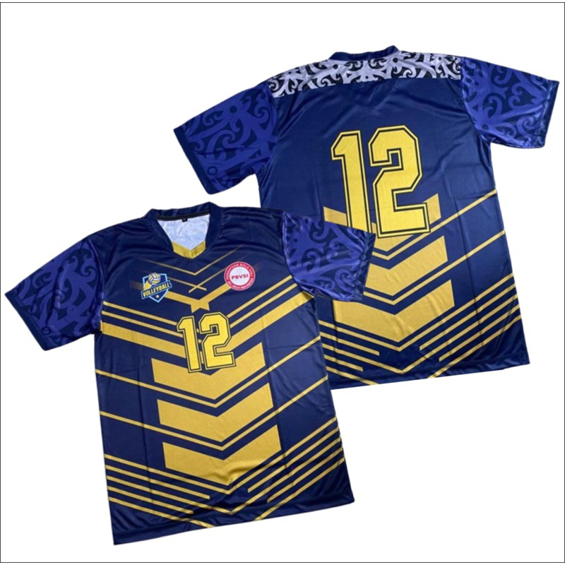 Baju atasan jersey volly fullprinting kaos olahraga voli putra bahan serena soft
