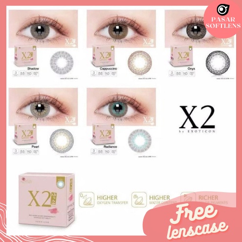 STAR BRANDS SOFTLENS X2 SANSO COLOR NORMAL  MINUS 5 sd 3 FREE LENSCASE DIA 145 MM BY EXOTICON SHADOW