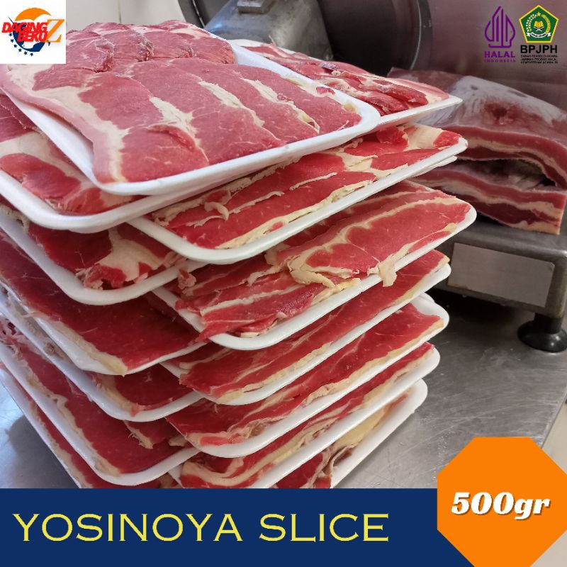 DAGING SLICE YOSHINOYA/ SHORTPLATE DAGING SAPI SLICE kemasan 500gr Halal