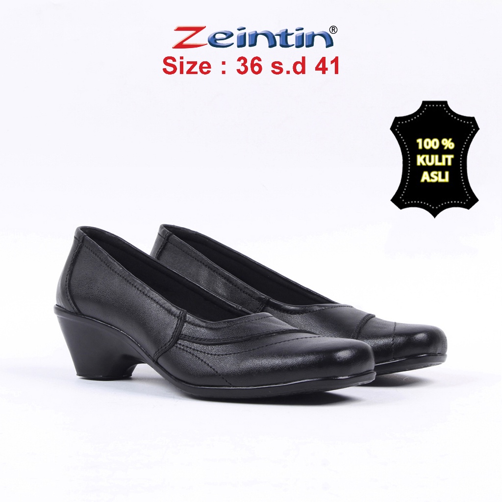Terlaris Zeintin  Sepatu Pantofel Wanita Zeintin BJ Sepatu Kantor Wanita ZEINTIN Bahan Kulit Sapi bu