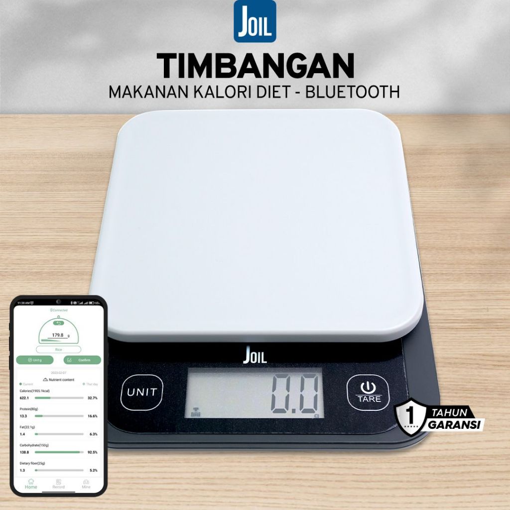 TIMBANGAN MAKANAN KALORI DIET BLUETOOTH SMART FOOD SCALE DIGITAL - JOIL
