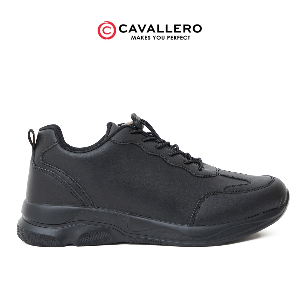Sepatu Pria Casual Sneakers Cavallero Valy Black