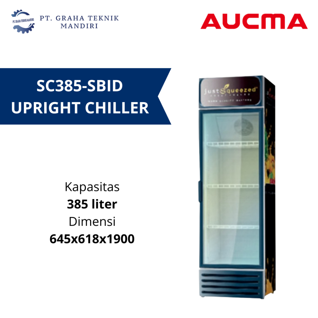 Aucma Upright Chiller 385 Liter SC-385-SBID