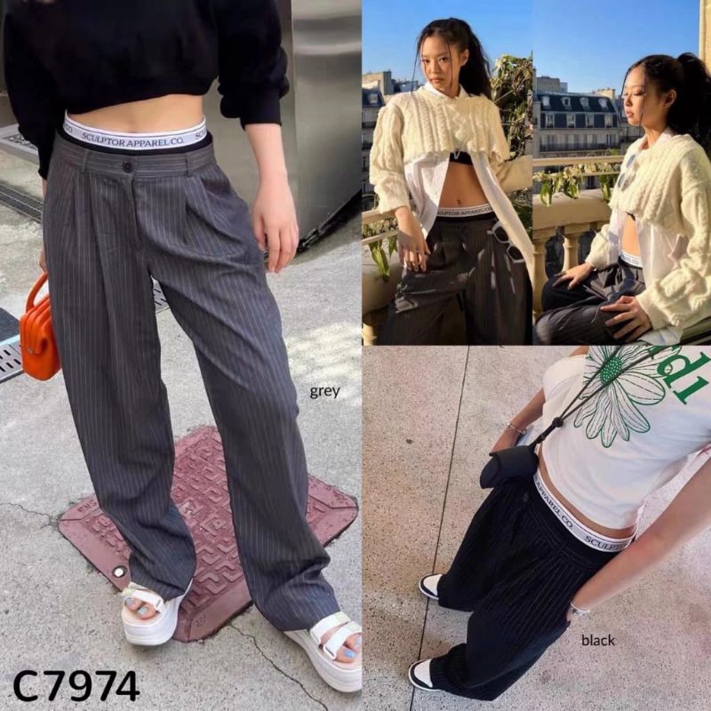 [MYSTYLEE] Sculptor Apparel Stripes 2in1 Pants