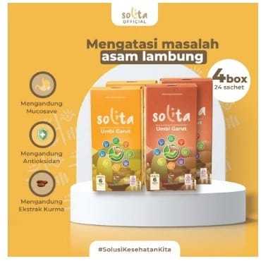 

SOLITA BUNDLE Minuman Serbuk Umbi Garut Isi 6 Sachet Rasa Coklat + 6 Sachet Rasa Thai Tea untuk Atasi Asam Lambung, Maag, READY