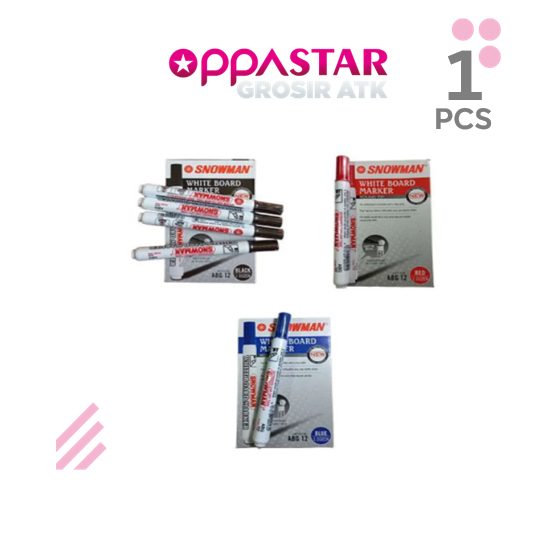 

Spidol Snowman Whiteboard ABG-12 - Spidol Non Permanent - Hitam