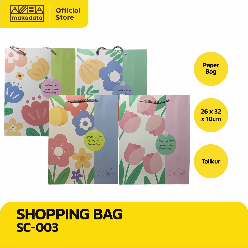 

SHOPPING BAG / PAPER BAG / TAS KERTAS MOTIF SIZE M SC-003M (1 PCS)