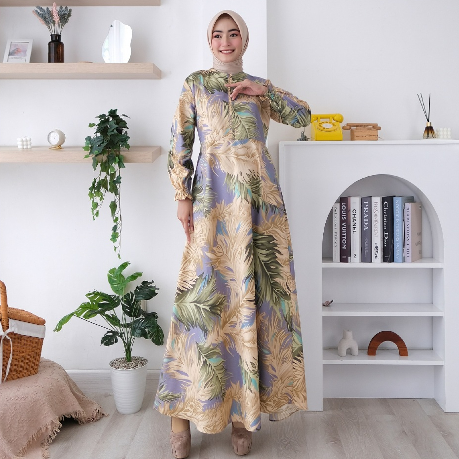 ABA agen baju official  GAMIS JAMILLAH ( DAPAT BAJU AJA ) - homey dress - gamis - gamis wanita - gamis katun apel - gamis muslim - dress - dress wanita - dress menyusui - gamis menyusui - gamis syari-JAMILLAH 8 ABU