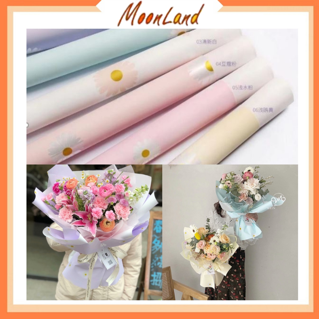 

Flower Wrapping Paper Floral Pattern Cellophane Kertas Buket Motif Bunga Florist KB6111