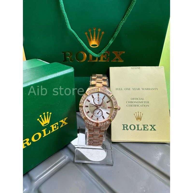 Jam Tangan Rolex Diamond Wanita HARGA SUDAH TERMASUK BOX Rolex DAN SERTIFIKAT DAN PAPPER BAG