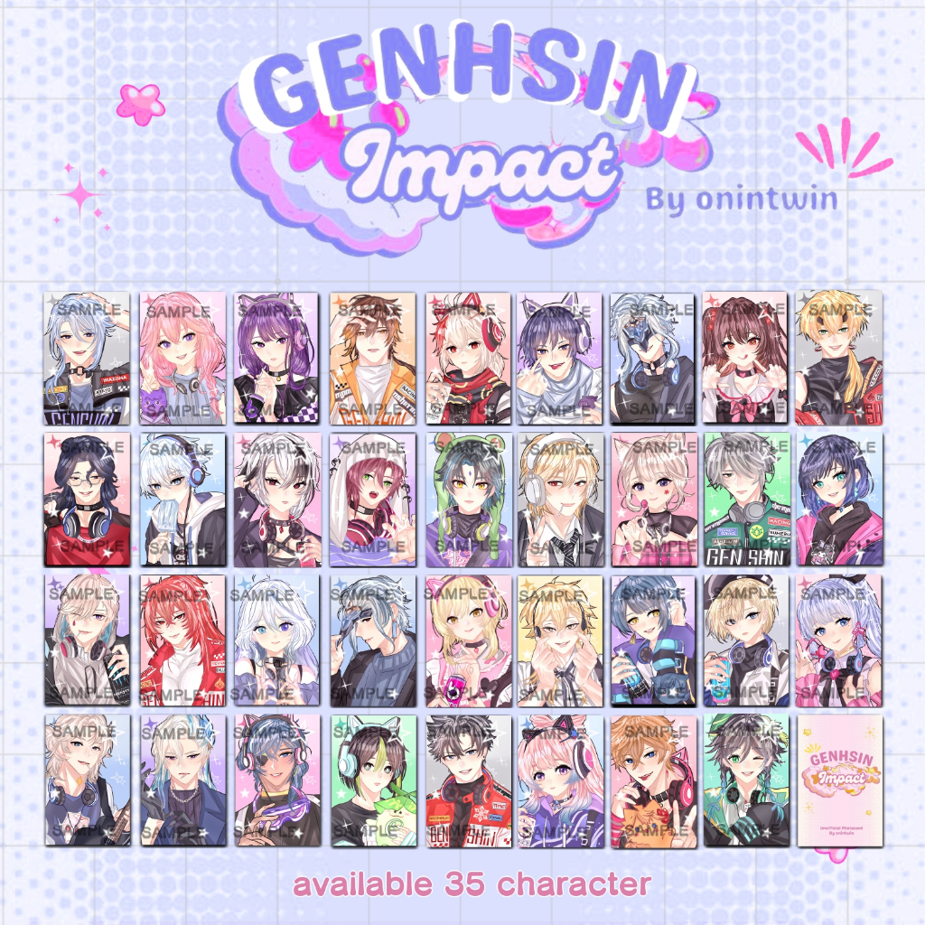 Genshin Impact Photocard Star version by Onintwin / keychain genshin impact