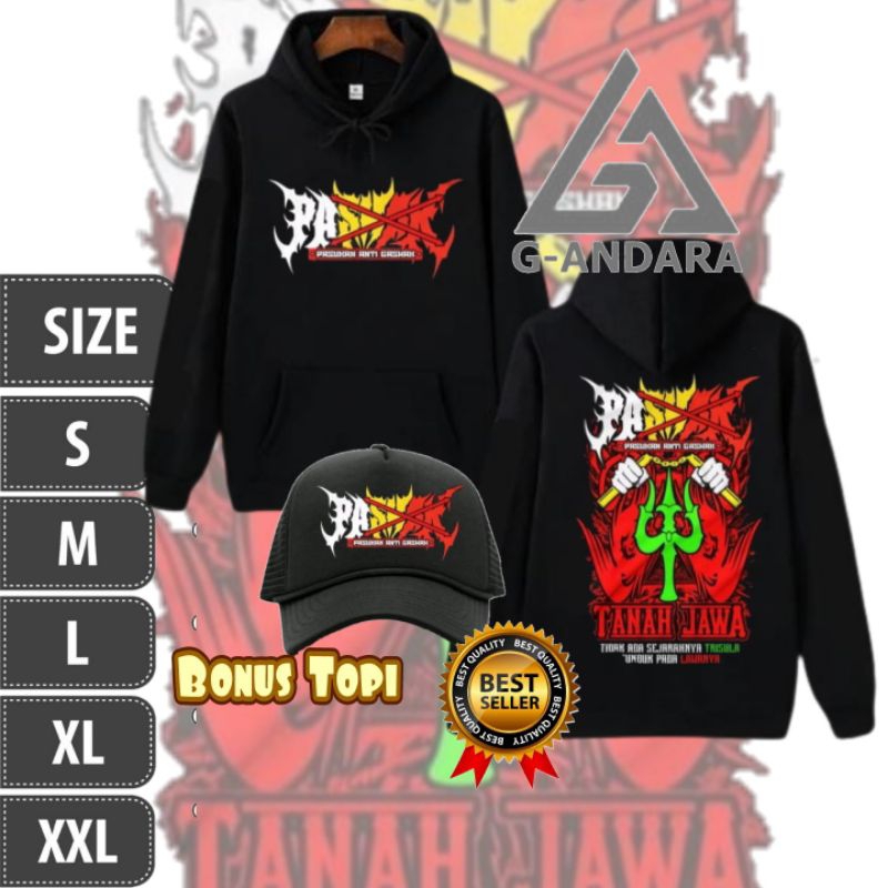 HOODIE JUMPER PASHAK PASUKAN ANTI GASHAK TIDAK ADA SEJARAHNYA TRISLA TUNDUK PADA LAWNNYA DISTRO PRIA