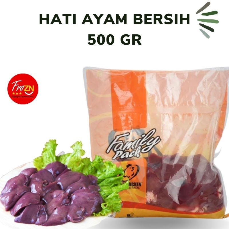 

froZN Hati Ayam Bersih 500gram