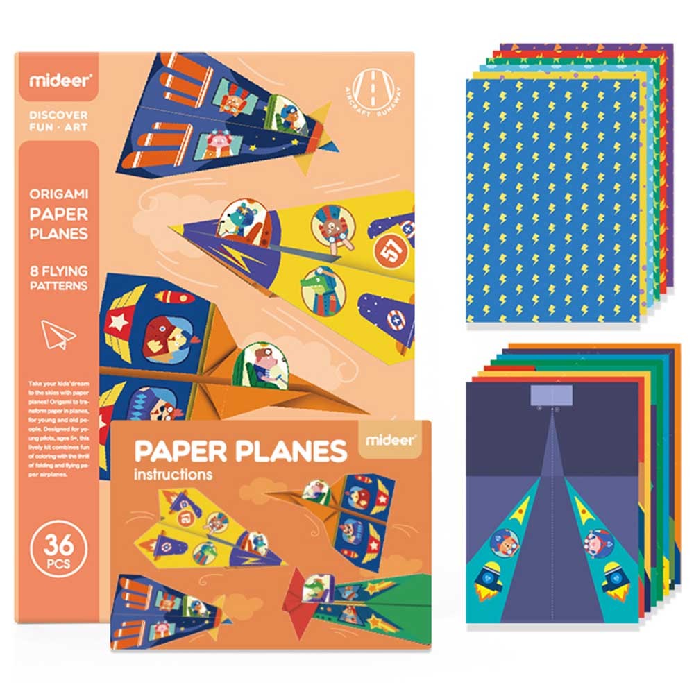 

Mideer Origami Paper Plane Planes Ukuran A4 Mainan Pesawat Kertas Origami Mainan Edukasi Anak