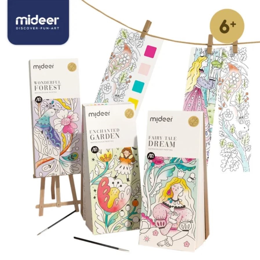 

Mideer Watercolour Painting Mainan Edukasi Anak Book Magic Water Painting Buku Melukis Pembatas Buku