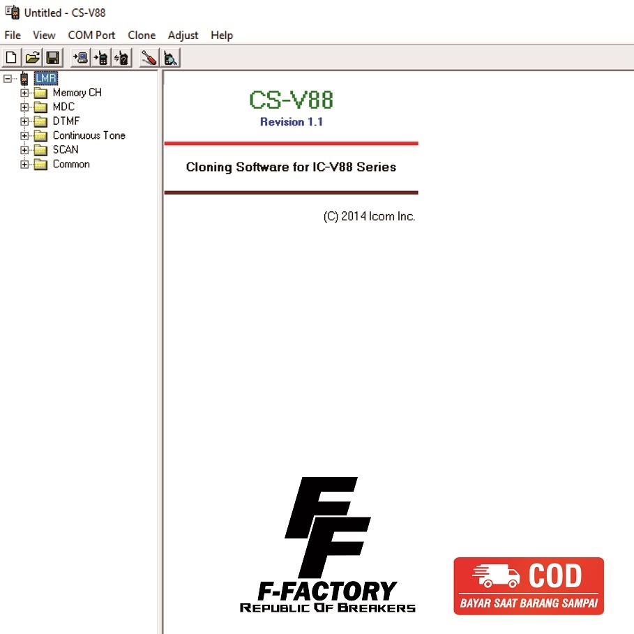 Software Program Handy Talkie ICOM IC-V88