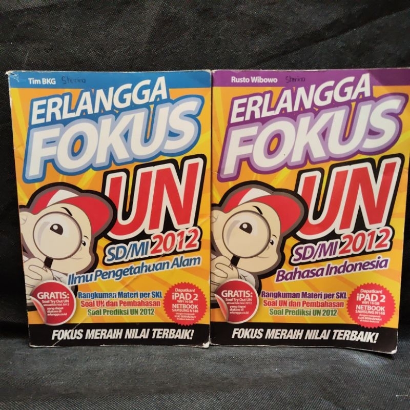 Buku Erlangga Fokus UN SD/MI 2012, Ipa, Bahasa Indonesia, Matematika, Penerbit Erlangga, Tim BKG, Ru