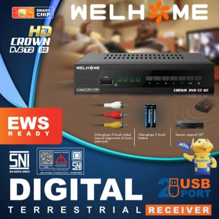 Alk Set Top Box Tv Digital welhome T221  Receiver Tv Digital welhome  STB TV myvo 1  STB luby T21  S